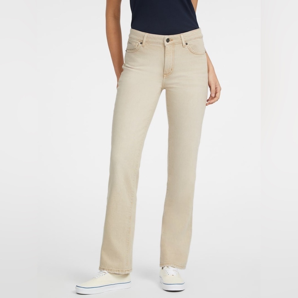 New Guess Women's Tan Straight Leg Jeans SZ 25